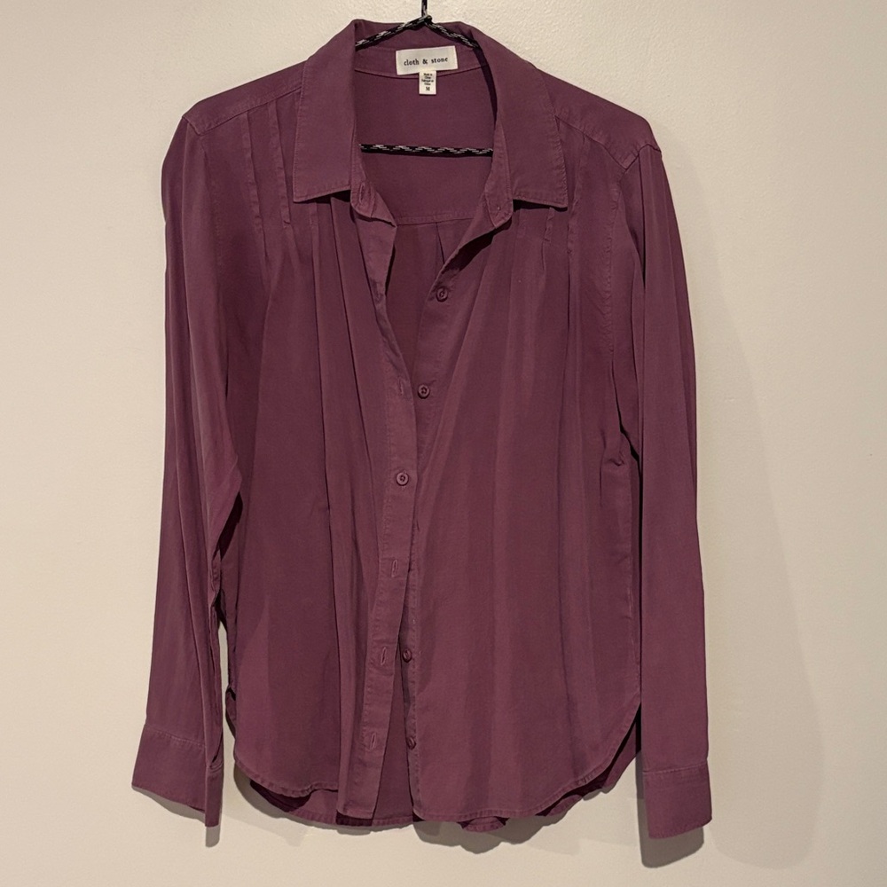 Purple Button-Down Shirt